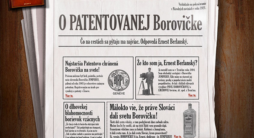 o patentovanej Borovicke